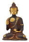 Lord Buddha - Antiquated Brass Sculpture 10.50"