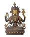 Avalokiteshvara Bodhisattva - Antiquated Brass Statuette