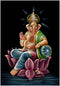 Kamalasana Ganesha - Velvet Painting