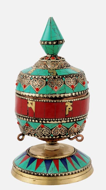 'Om Mani Padme Hum' Tibetan Prayer Wheel