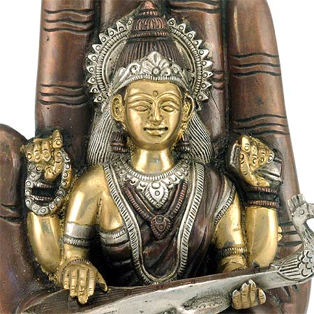 Goddess Saraswati - Brass Sculpture