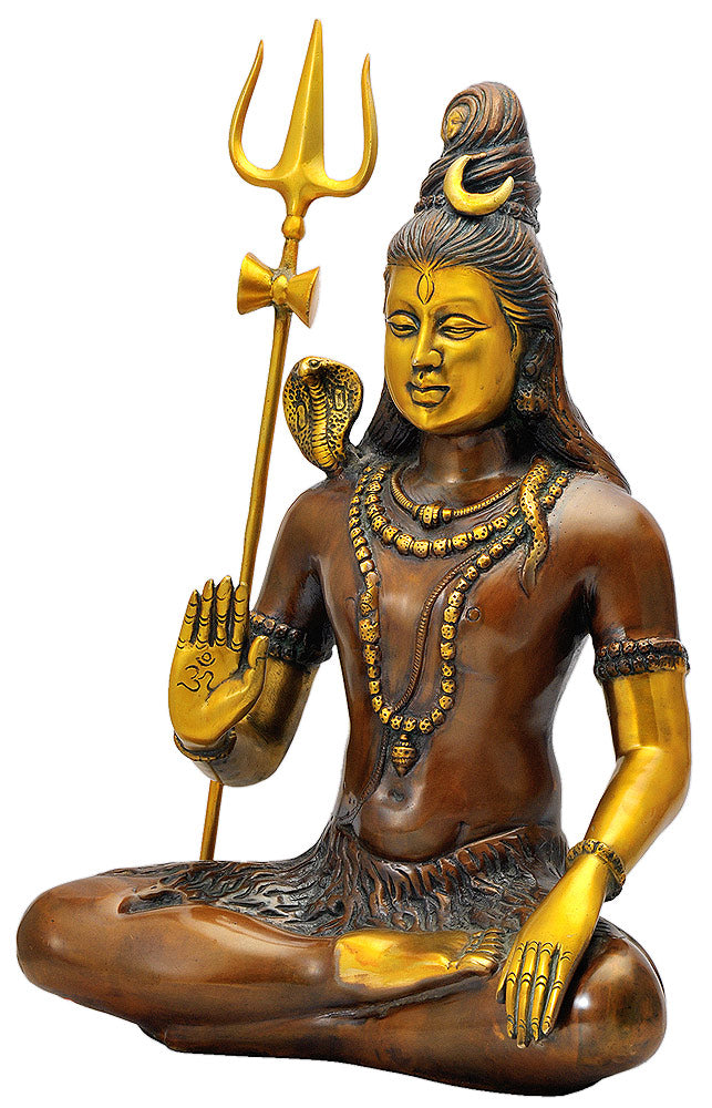 Trance Mood Shiva Blessing Statue 19.25"