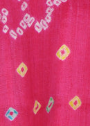Fuschia Stole with Bandhej Design