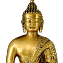 Ashtamangala Buddha - Eight auspicious symbols carved on his robe 13"