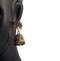 Peacock Beautiful Indian Style Jhumki Earrings Blue Green