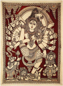 Shiva Performs Tandava - Kalamkari Painting