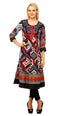 Aztec Design Embroidered Printed Kurta