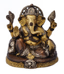 Beautiful God Ganesha - Brass Statue 6"