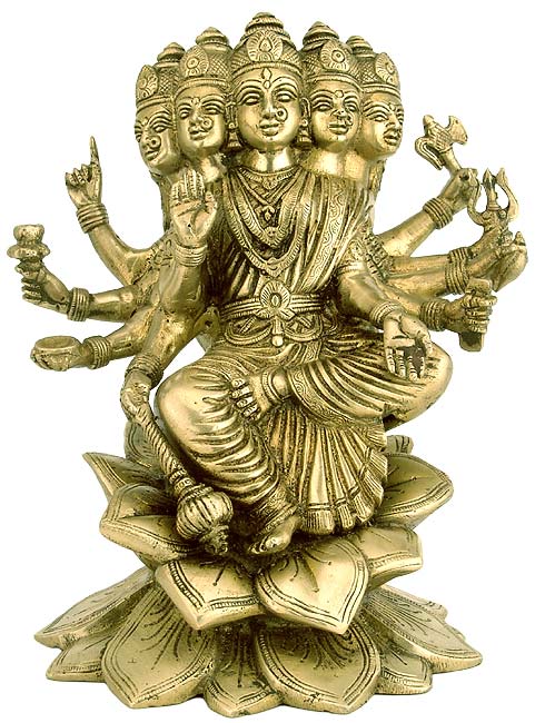 Devi Gayatri Brass Sculpture