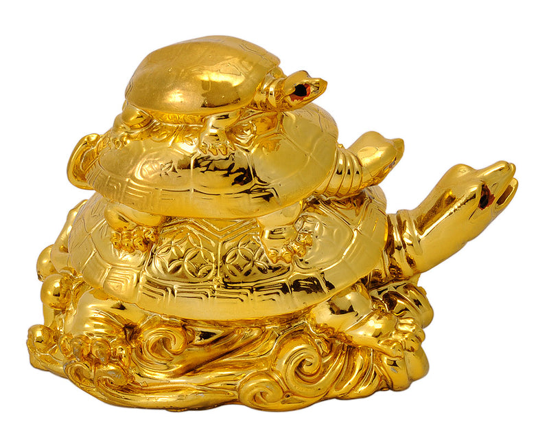 Three Tortise Feng Shui Figurine