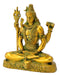 Mediating Lord Shiva Shankar Brass Sculpture 8"