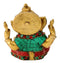 Turquoise Coral Ganpati  Brass Sculpture