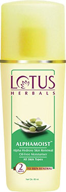 Lotus Herbals ALPHAMOIST Alpha Hydroxy Skin Renewal OilFree Moisturiser - 80ml