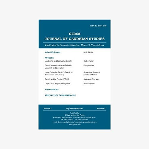 Gitam Journal of Gandhian Studies (Vol. 2, no. 2) [Paperback] B.SambasivaPrasad