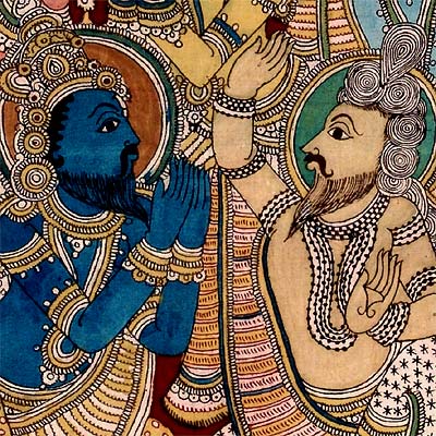 "King Dasharath" Father of Lord Rama - Kalamkari Painting