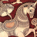 Kalamkari Painting "Celestial Stallions"