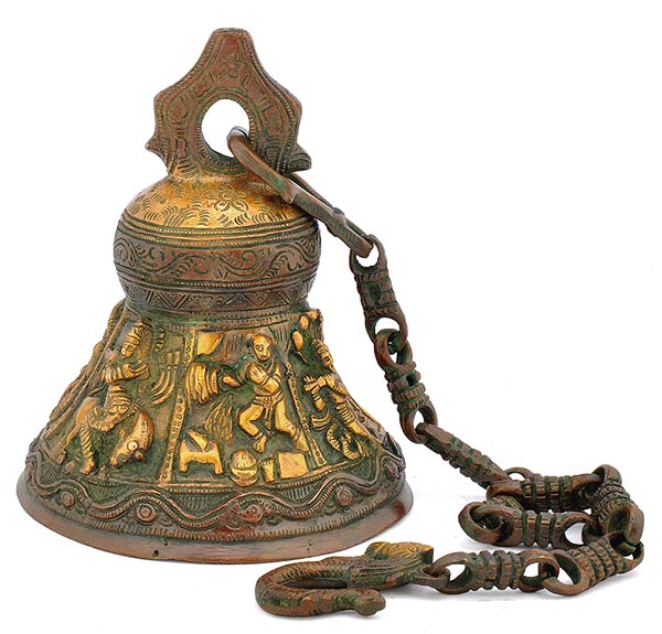 Brass Hanging Bell "Lord Krishna"