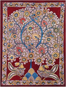 'Enchanting Birds' Kalamkari Tree of Life Painting