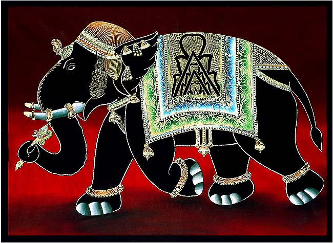 Beauty in Black - Indian Batik Painting