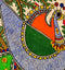 Madhubani Painting 'Flirting Peacocks'