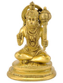 Lord Hanuman in Blessing Mode - Brass Statue 6"