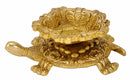 Auspicious Brass Tortoise Oil Lamp