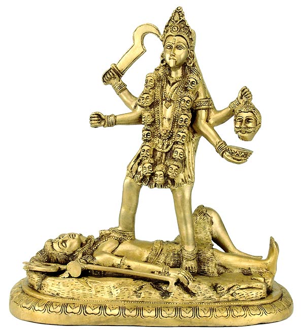Goddess Mahakali Brass Sculpture