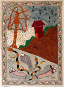 World of Creatures - Madhubani Painting