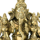 Ganesha with consorts Riddhi and Siddhi