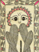 Banana Trees and Sun - Madhubani Painting