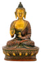 Brass Medicine Buddha in Golden Brown Finish
