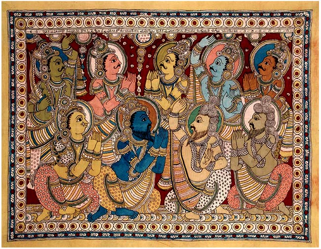 "King Dasharath" Father of Lord Rama - Kalamkari Painting