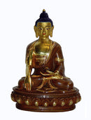 Shakyamuni Buddha-Gold Gilded Sculpture 8"