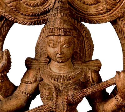 Goddess of Learning and Arts - Wooden Statue
