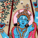 Krishna Lifts Govardhana Hill 18"