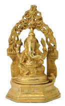 Seated God Vinayaka Brass Sculpture