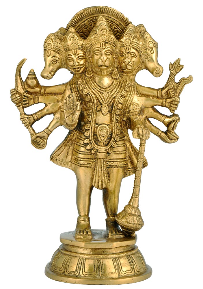 Lord Sankatmochan Hanuman - Brass Statue
