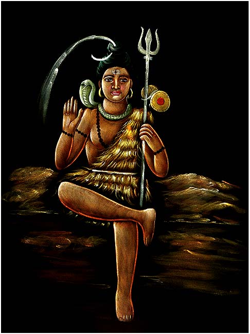 Lord Shiv Shambhu - Velvet Painting  26"