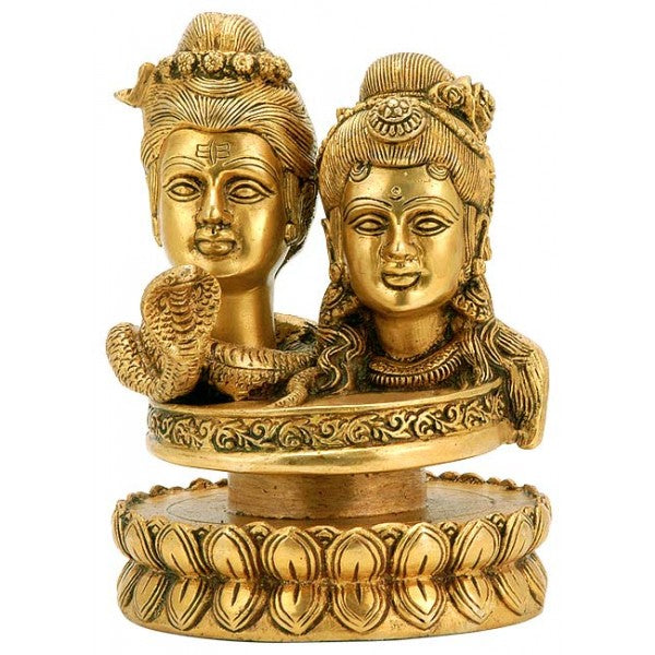 Shiva Shakti Brass Figurine