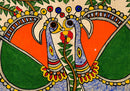 Madhubani Painting 'Flirting Peacocks'
