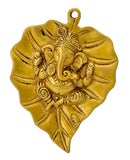 Brass Wall Hanging Ganesha on Leaf