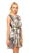 Blue Stripe Floral Summer Dress
