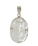 Ganesha Pendant in Rock Crystal
