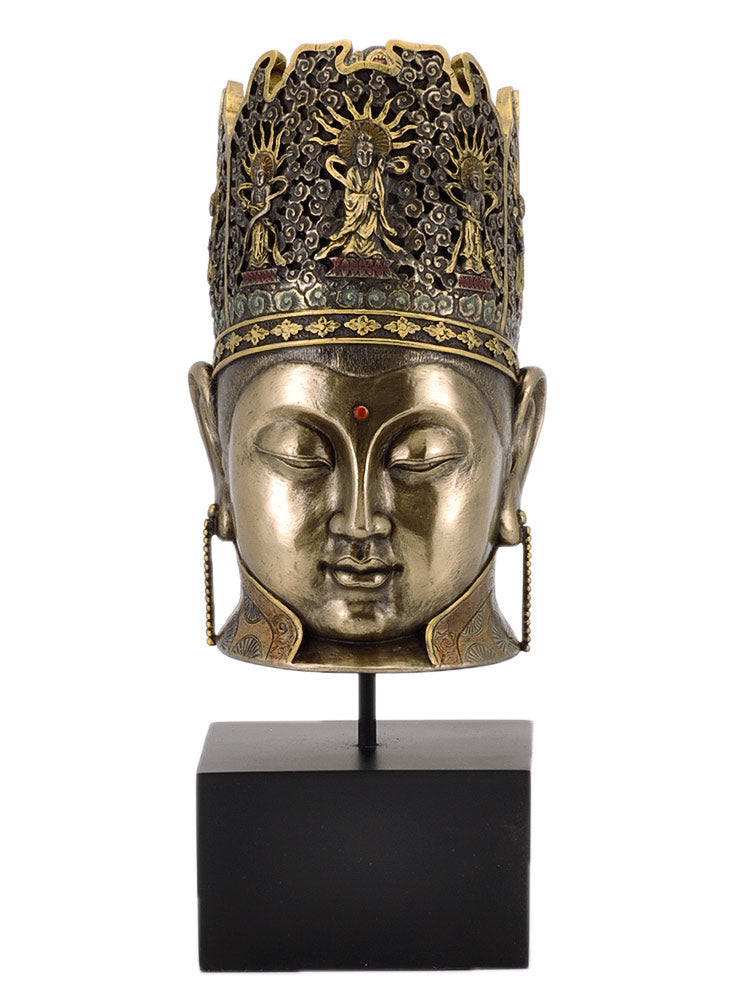 Solid Buddha Head Decorative High Finish Figurine