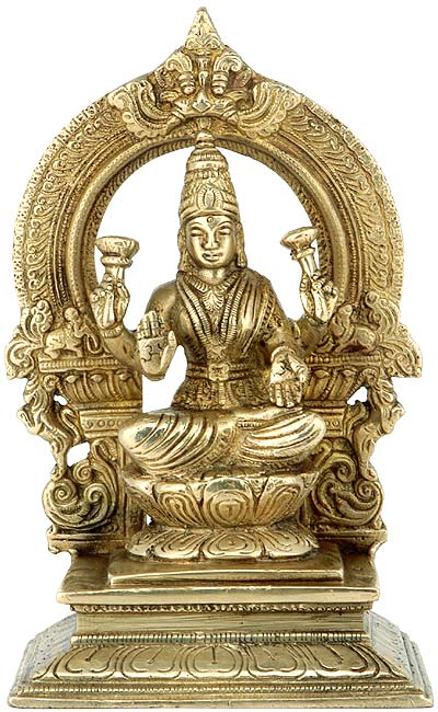 Goddess Lakshmi - Temple Brass Statue