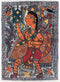 Anjaney Hanumana Carrying Mountain - Mithila Painting