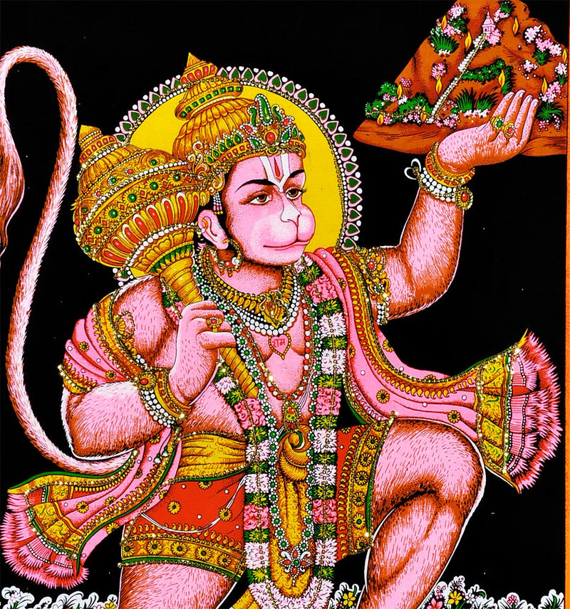 Shri Bajrangbali Hanuman - Cotton Tapestry