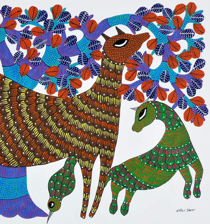 Bond of Love - Gond Painting