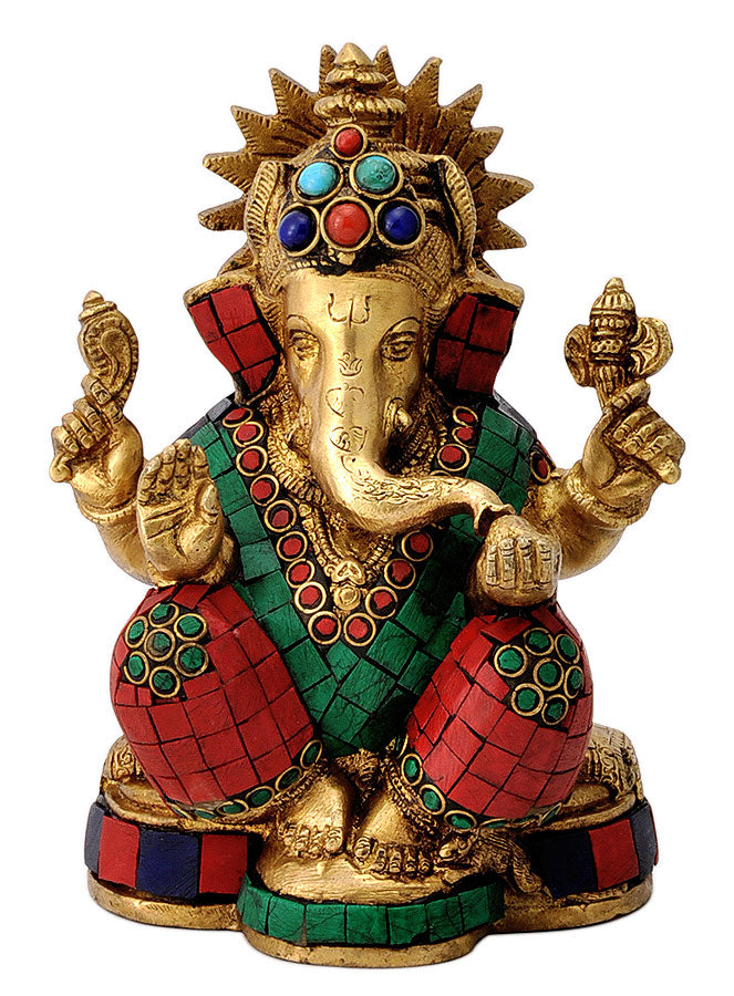 Brass Sculpture Ganpati Maharaj