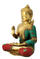 Buddha in Vitarka Mudra Brass Figurine
